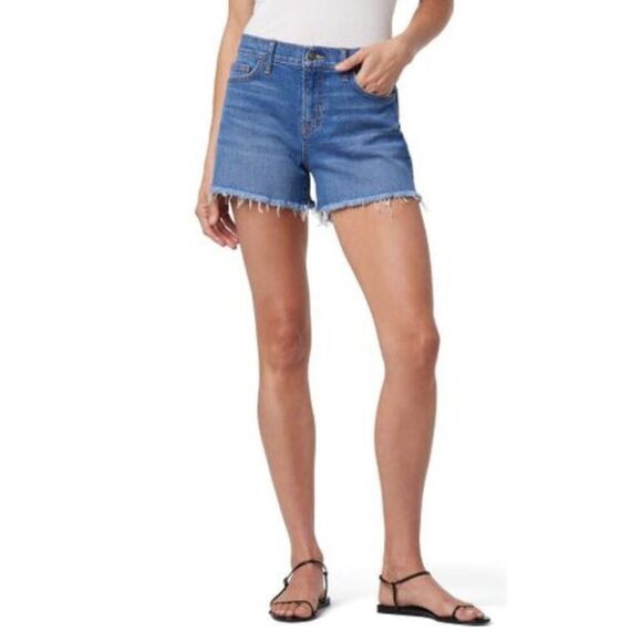 HUDSON Gracie Mid Rise Cut Off Fray Hem Denim Shorts Size 6/28 - Picture 3 of 11